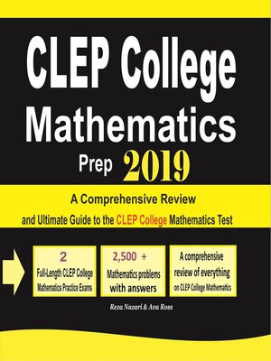 cover image of CLEP College Mathematics Prep 2019
